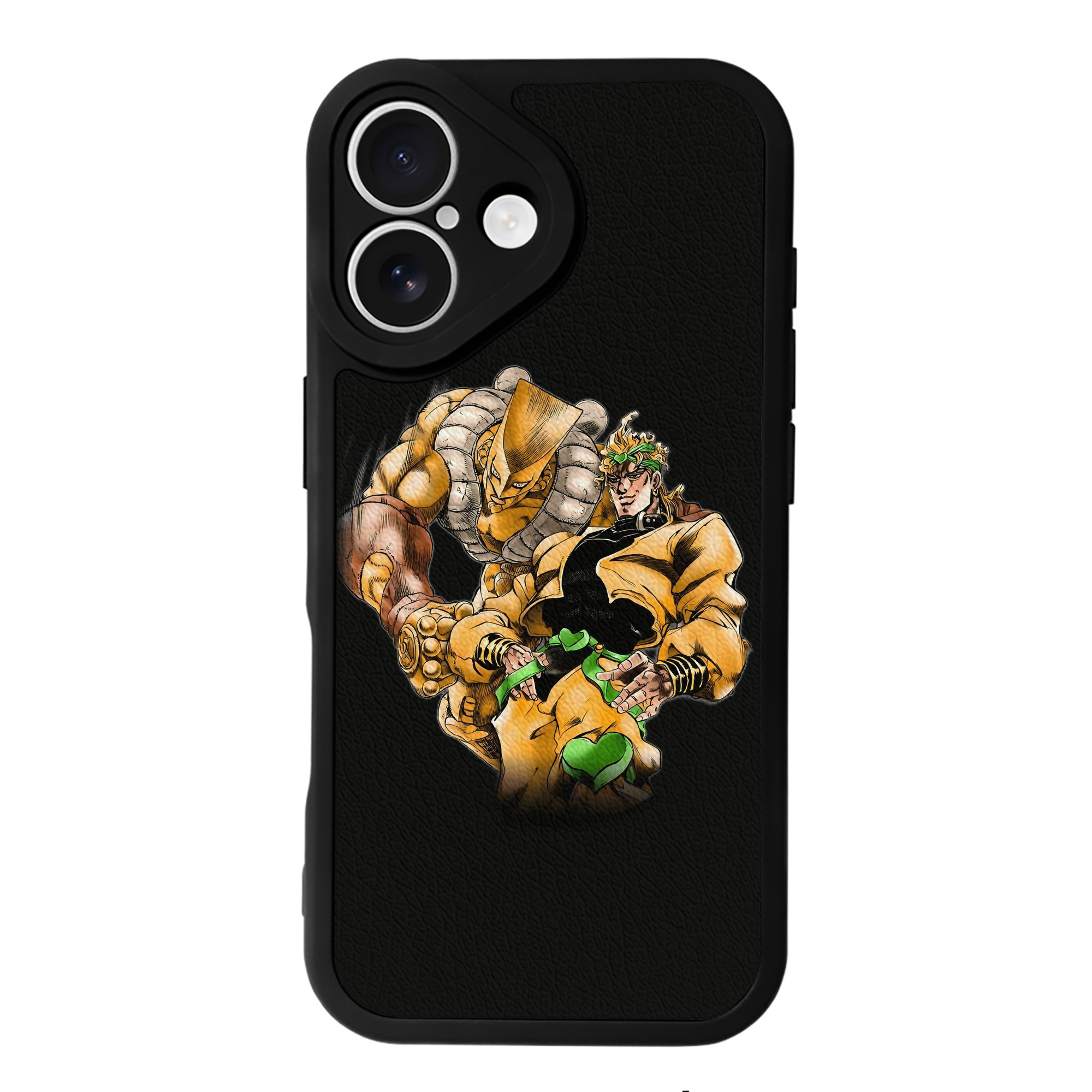 （画像用） ジョジョの奇妙な冒険 ディオ?ブランドー JoJo's Bizarre Adventure Dio Brando 【iPhone 16シリーズ対応】シリコンスマホケース（レザー調） 材質：シリコン